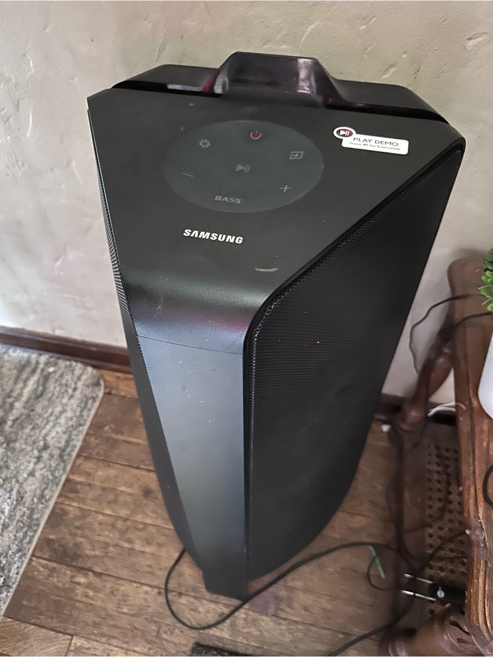 Samsung Black Portable Tower Speaker with Top Controls